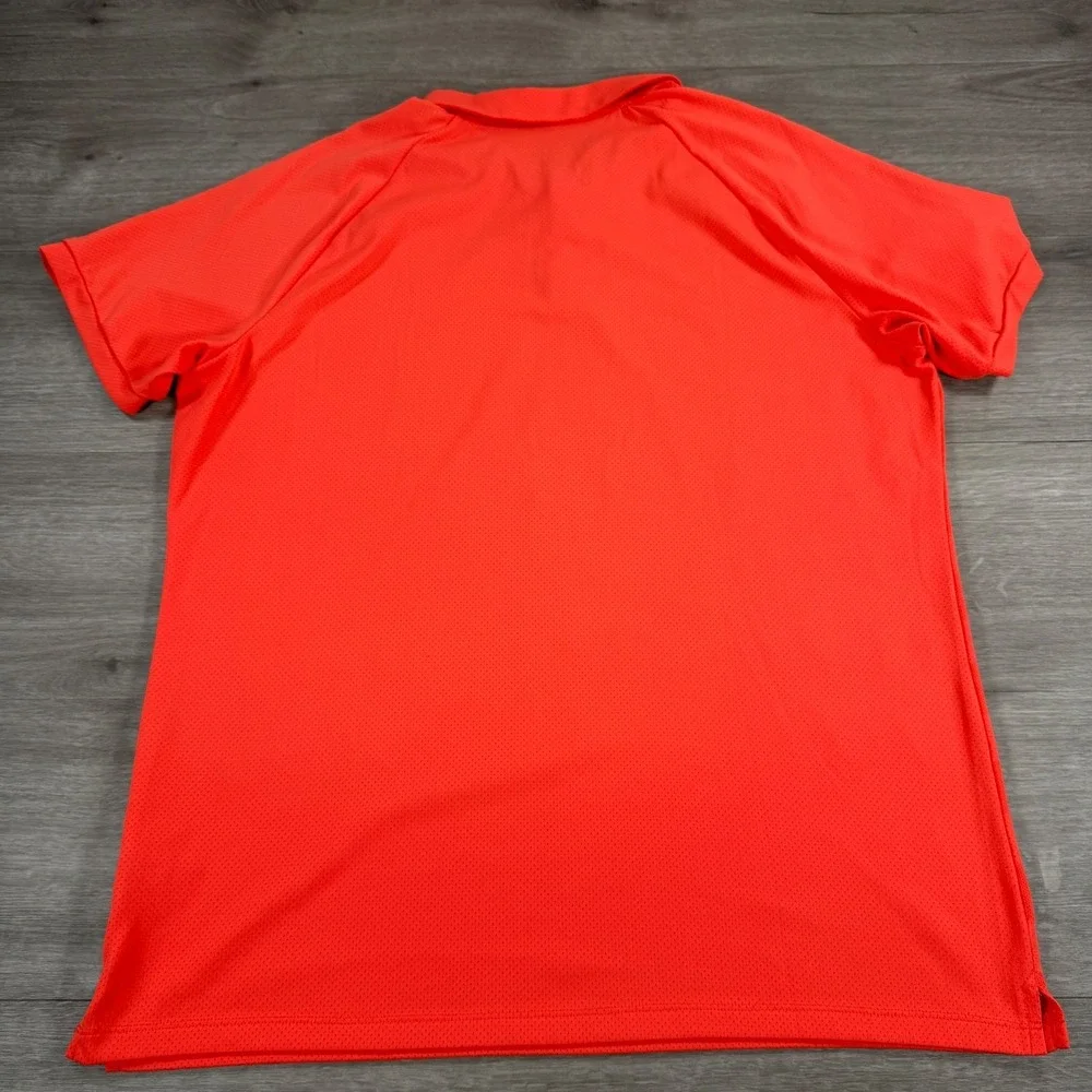 Nike Golf Zonal Cooling Polo Shirt Men L Orange Wicking Dri-Fit Performance